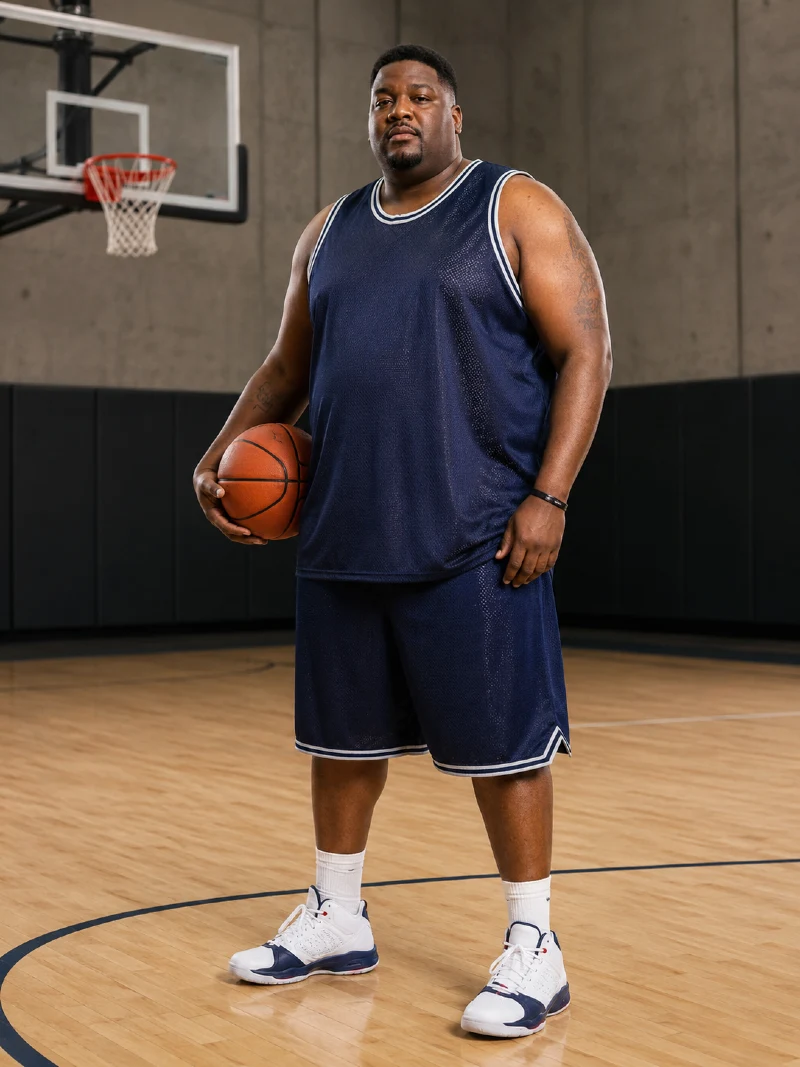 Navy Blue Basketball Jersey and Matching Shorts