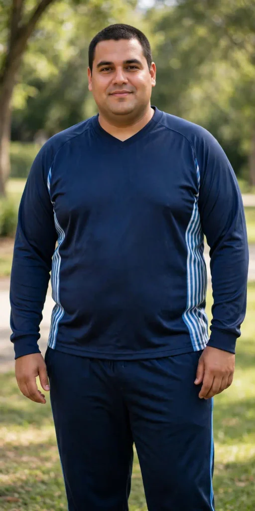 Navy Long Sleeve Jersey with Vertical Side Panels