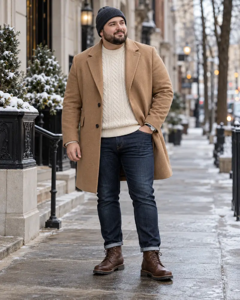 Navy Ribbed Beanie and Short Tailored Beard