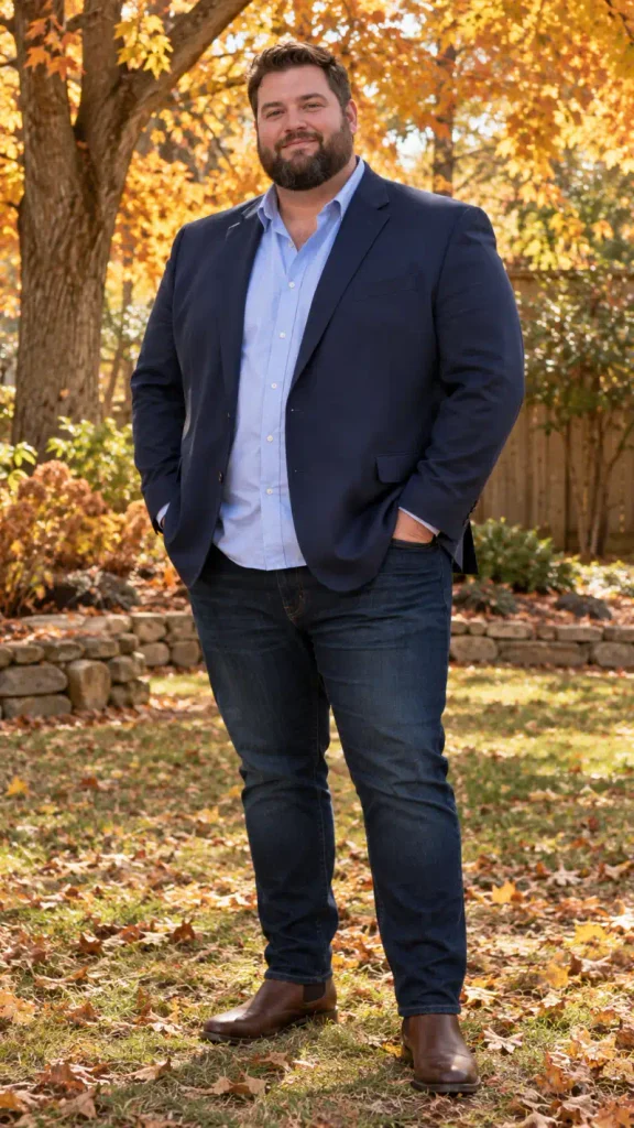 Navy Sport Coat and Light Blue Oxford