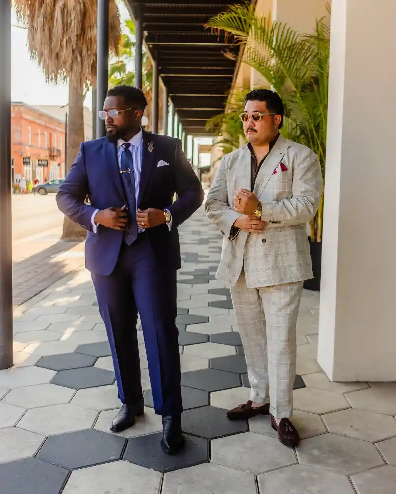 Navy Suit and Windowpane Check Suit