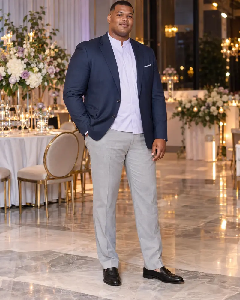 Navy and Grey Layering for Grand Banquet Halls