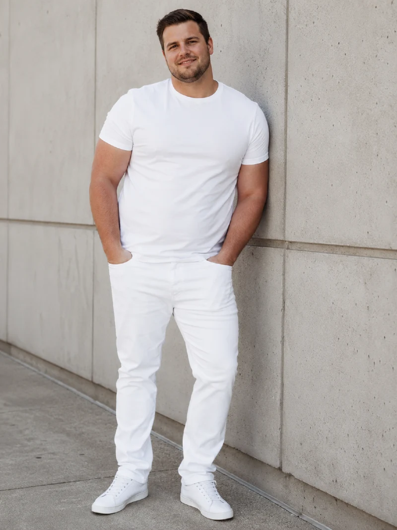 Neck T- Shirt White Crew