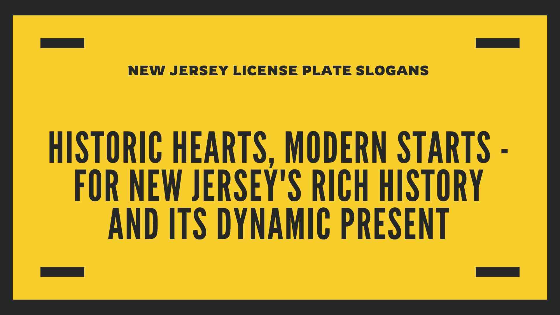 New Jersey License Plate Slogans