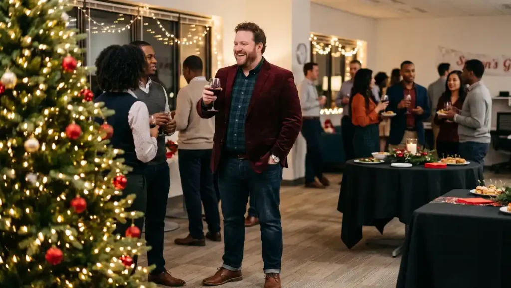 Office Holiday Party How to Nail Business Casual Without Looking Like You're Still at Your Desk