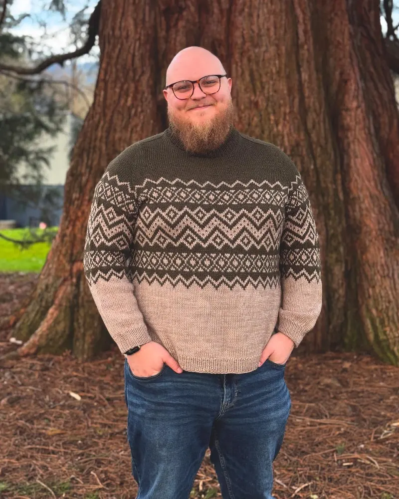 Olive Fair Isle Crewneck