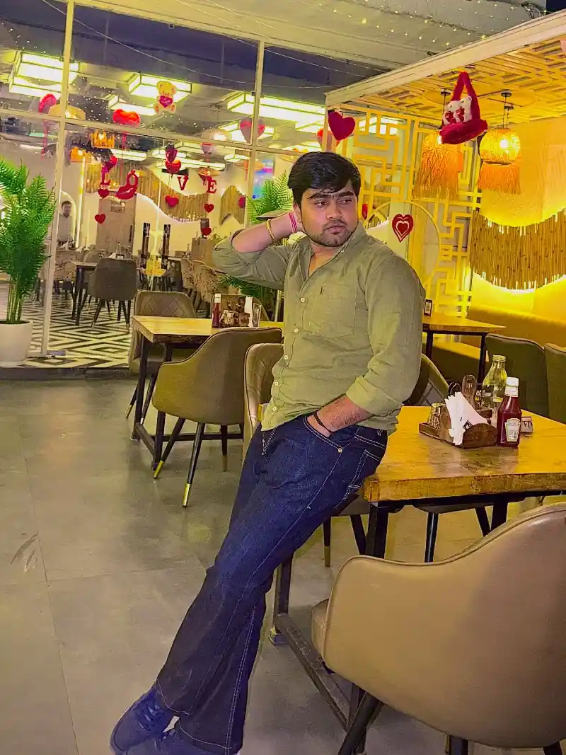 Olive Green Button-Down Shirt and Dark Wash Jeans