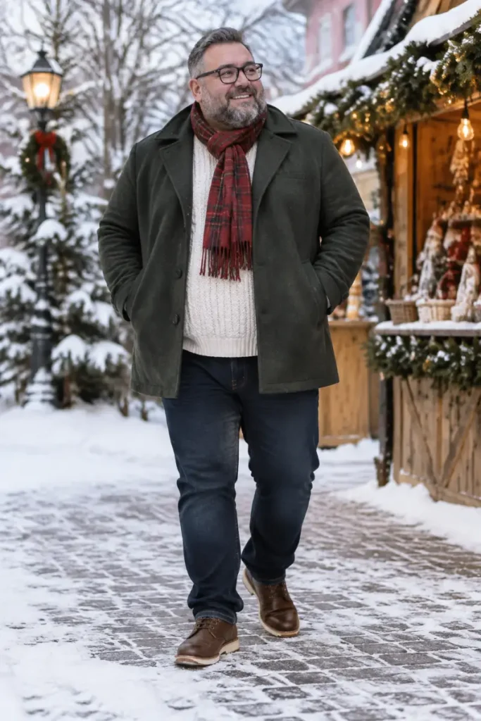 Olive Outerwear and Chunky Cable Knits