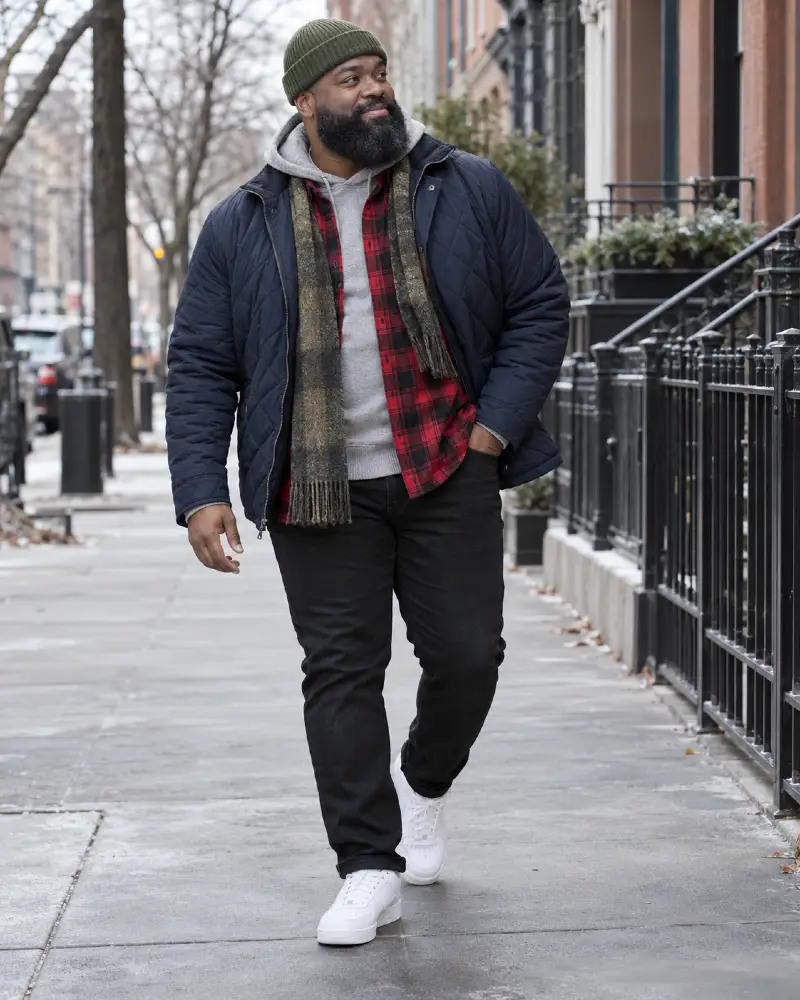 Olive Watch Cap and Tapered Full Beard