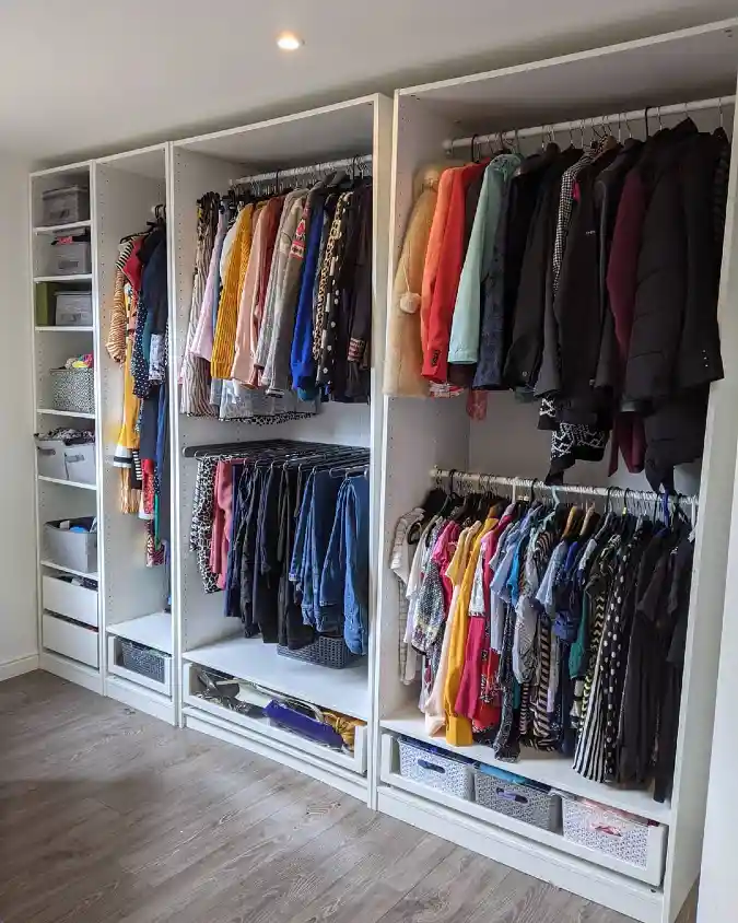 Organized Open Wardrobe System