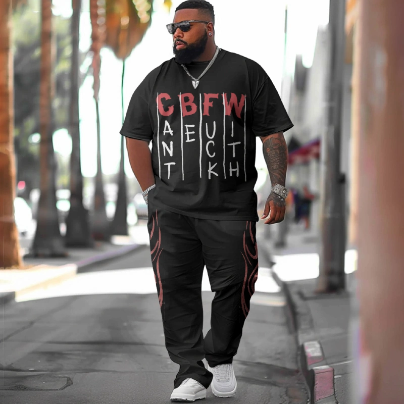 Oversized Black Graphic T-Shirt With Black Pants