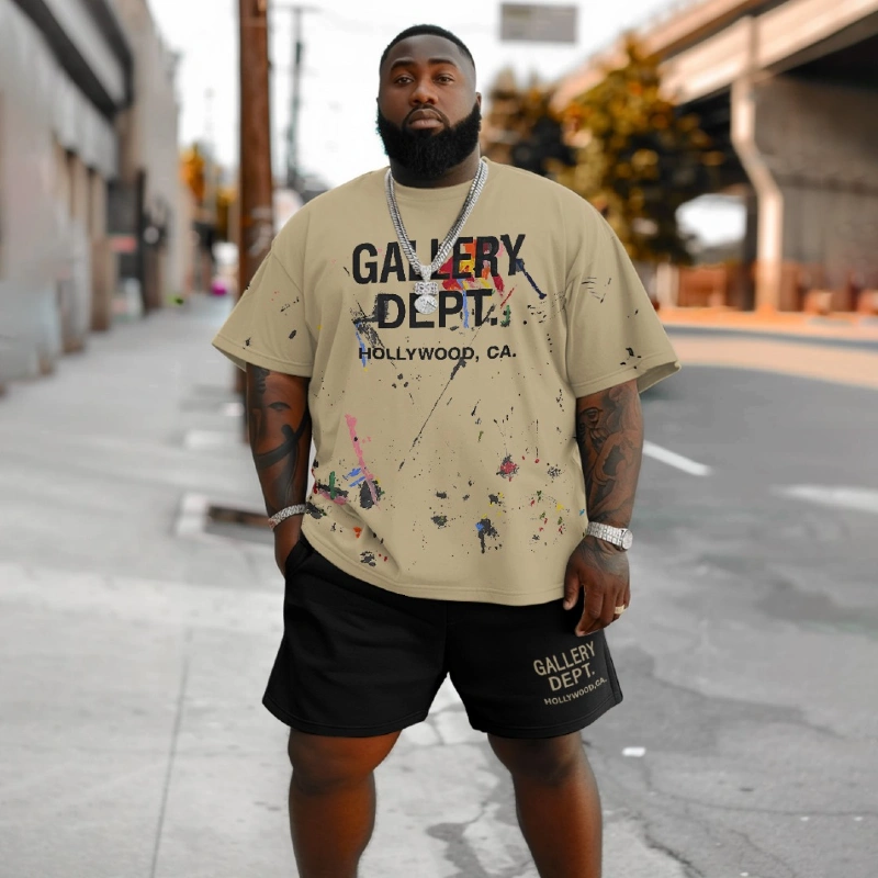 Oversized Graphic T-Shirt With Black Shorts