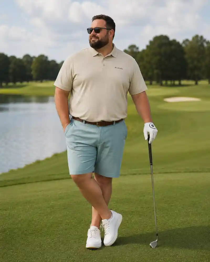 Performance Khaki Golf Polo