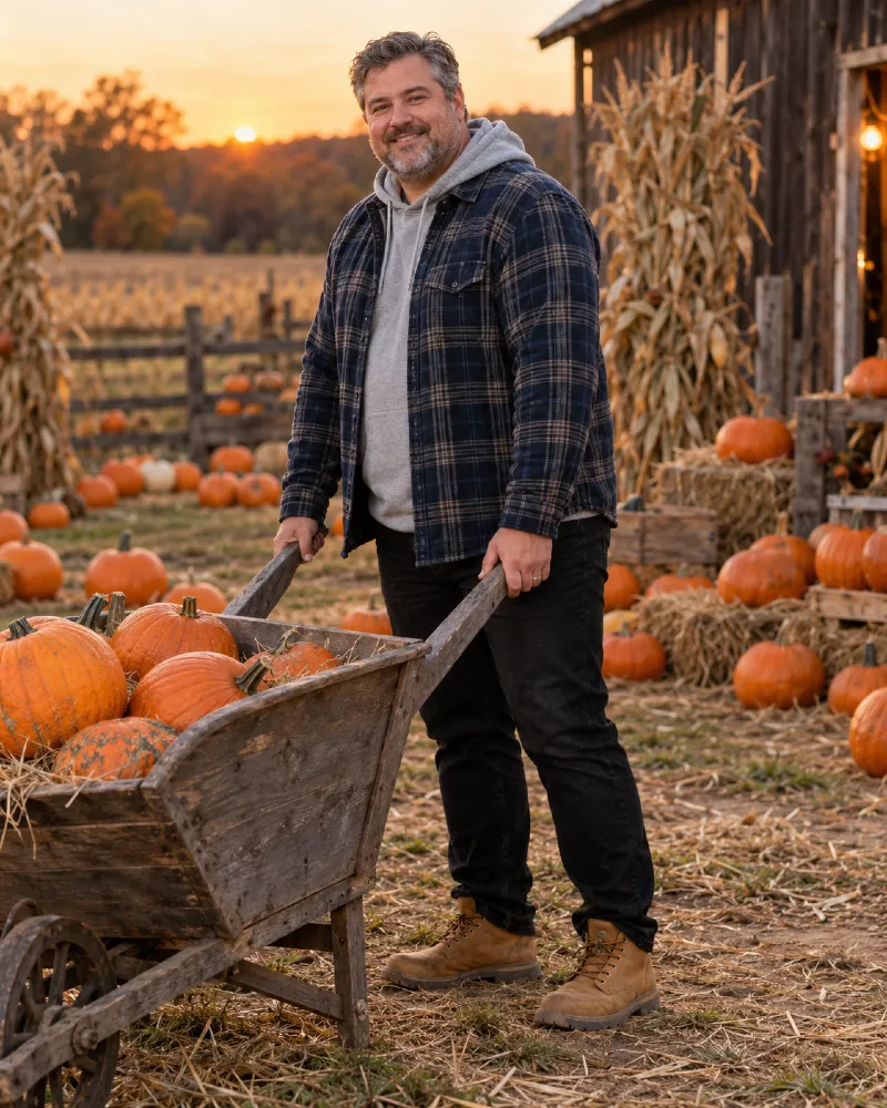 Plaid Overshirt and Pullover Hoodie