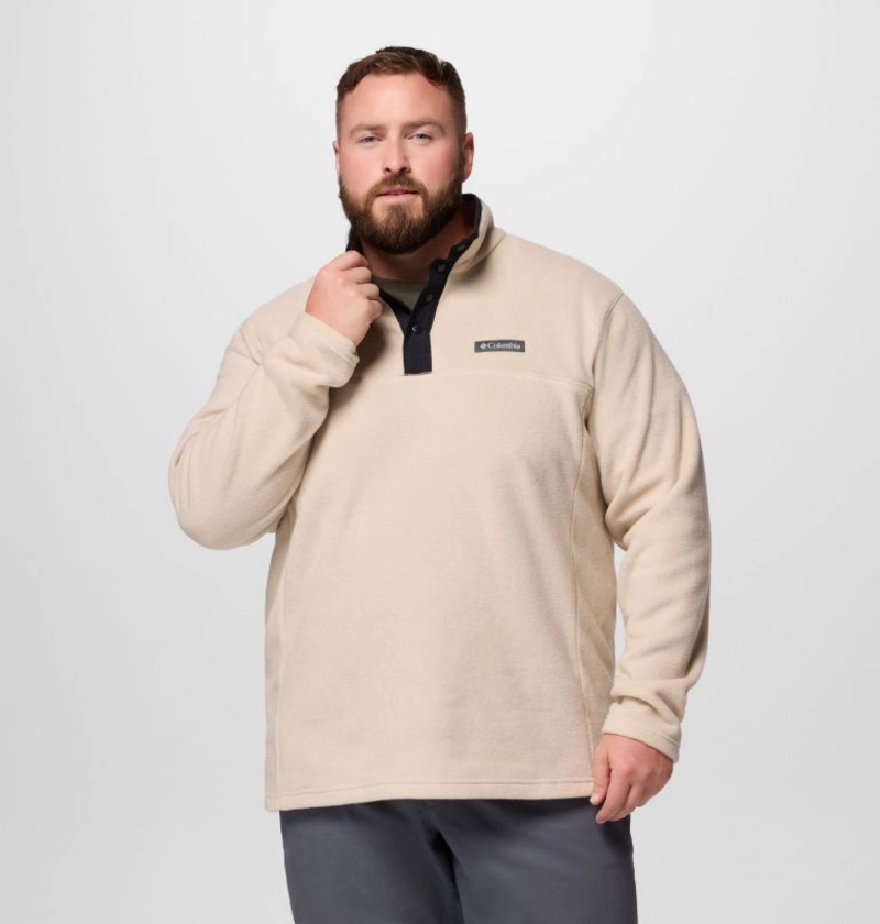 Plush Beige Fleece And Dark Trim