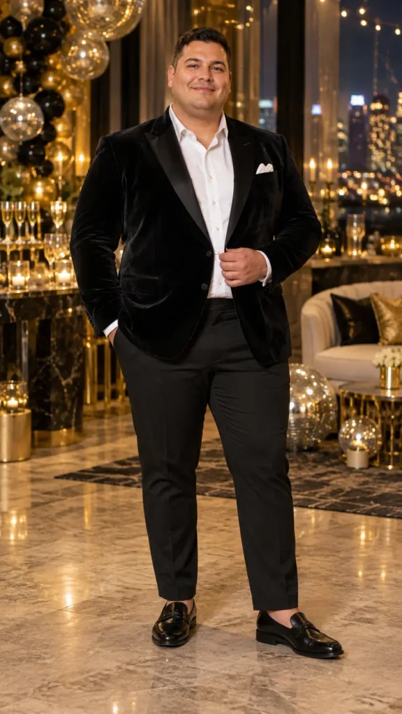 Plush Black Velvet Meets Crisp Cotton
