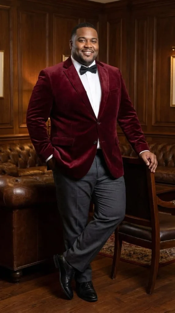 Plush Burgundy Velvet and Classic Charcoal