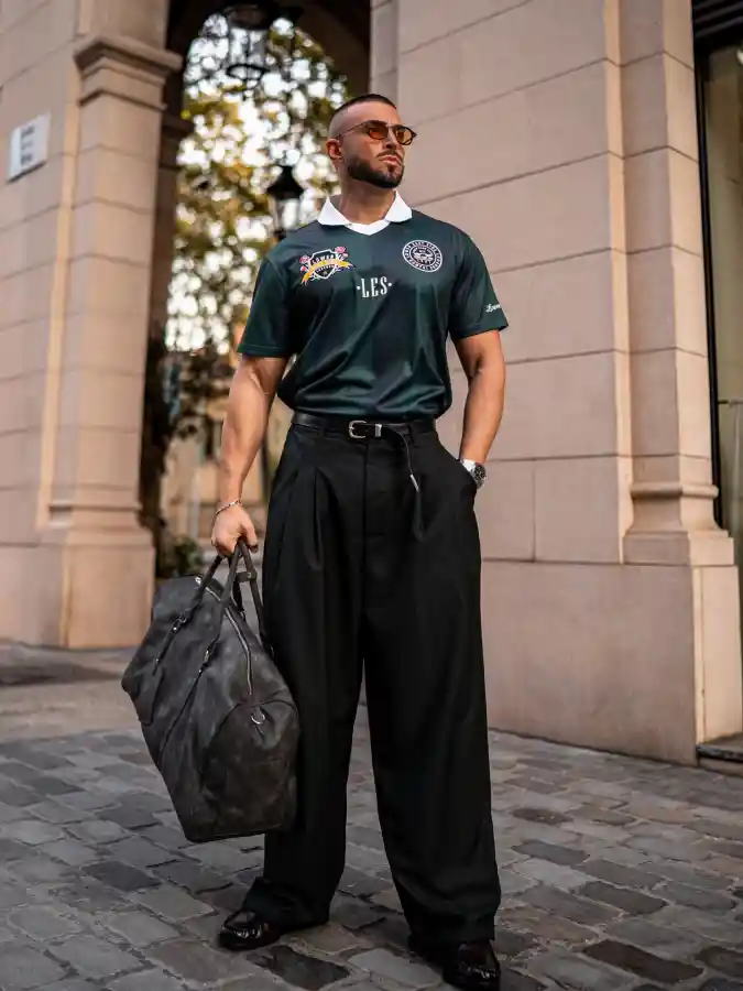 Polo Shirt and Pleated Trousers