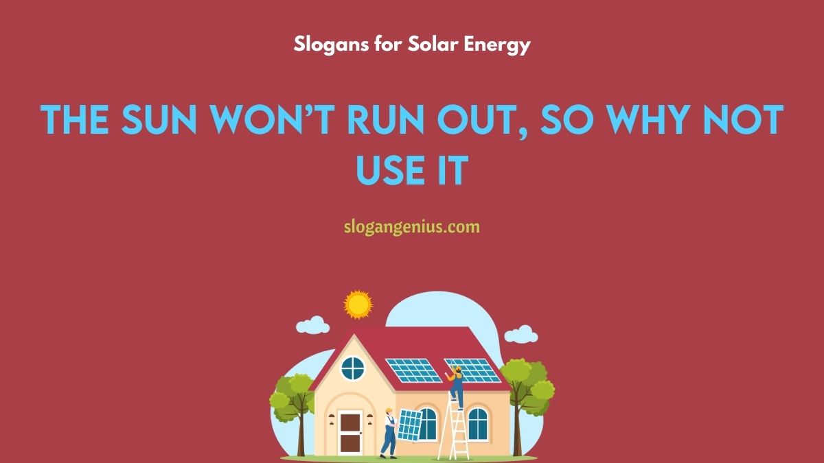 Poster on Solar Energy with Slogans