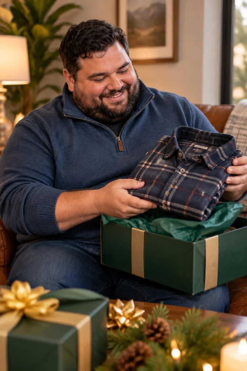 Quarter-Zip Pullover and Plaid Flannel Shirt