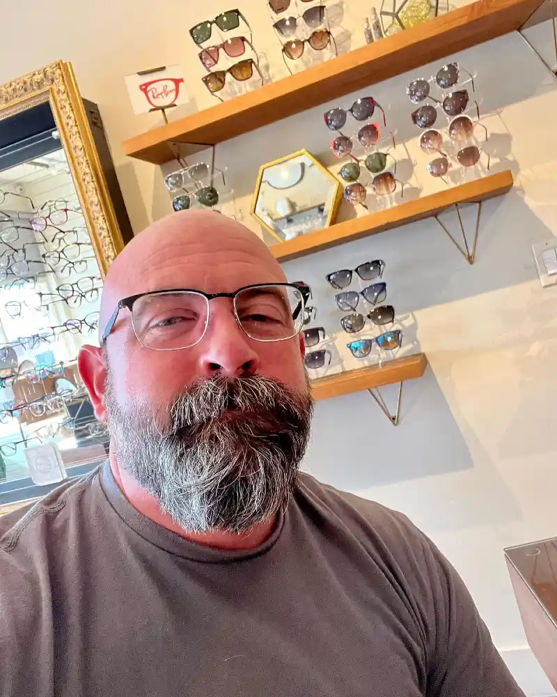 Rectangular Half-Rim Glasses