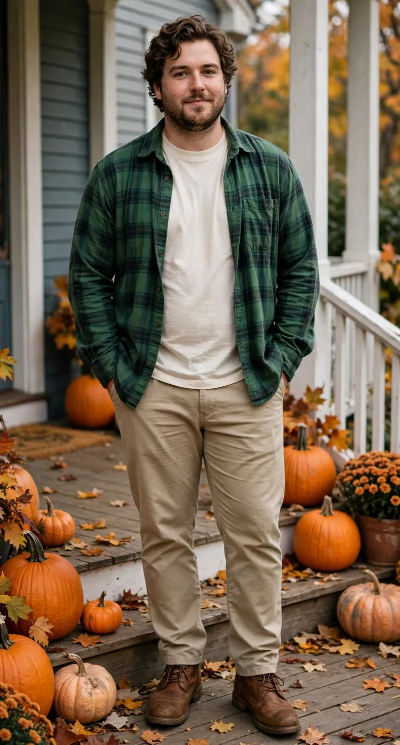 Relaxed Flannel & Khaki Chino Fit
