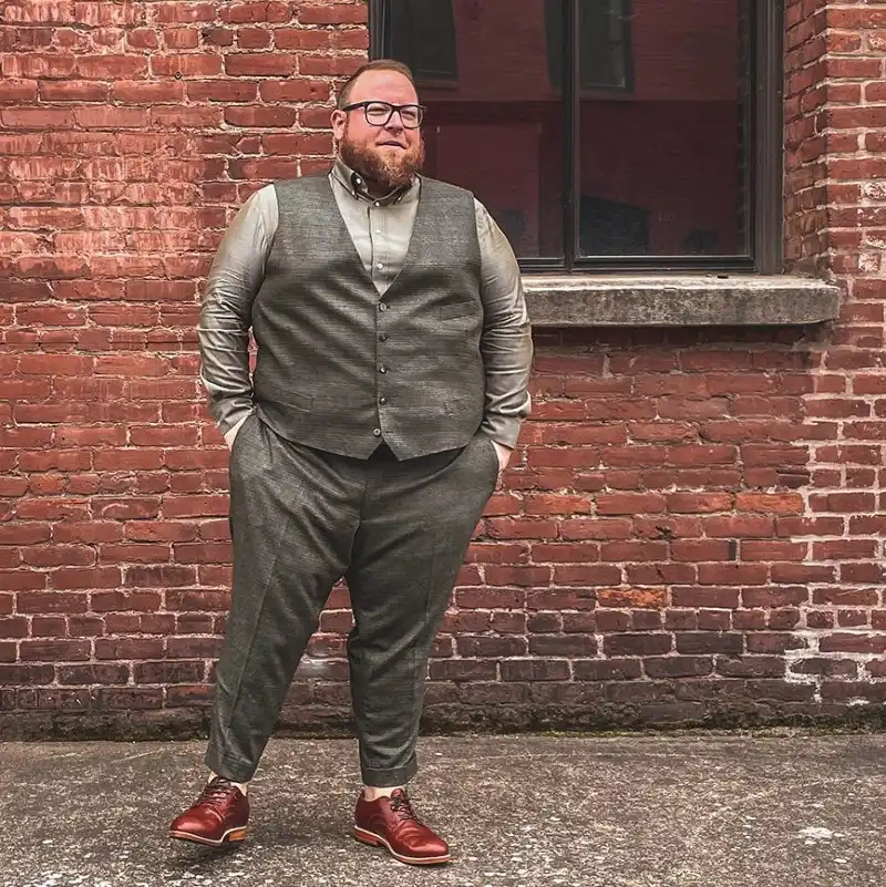 Relaxed Grey Matching Vest And Trousers