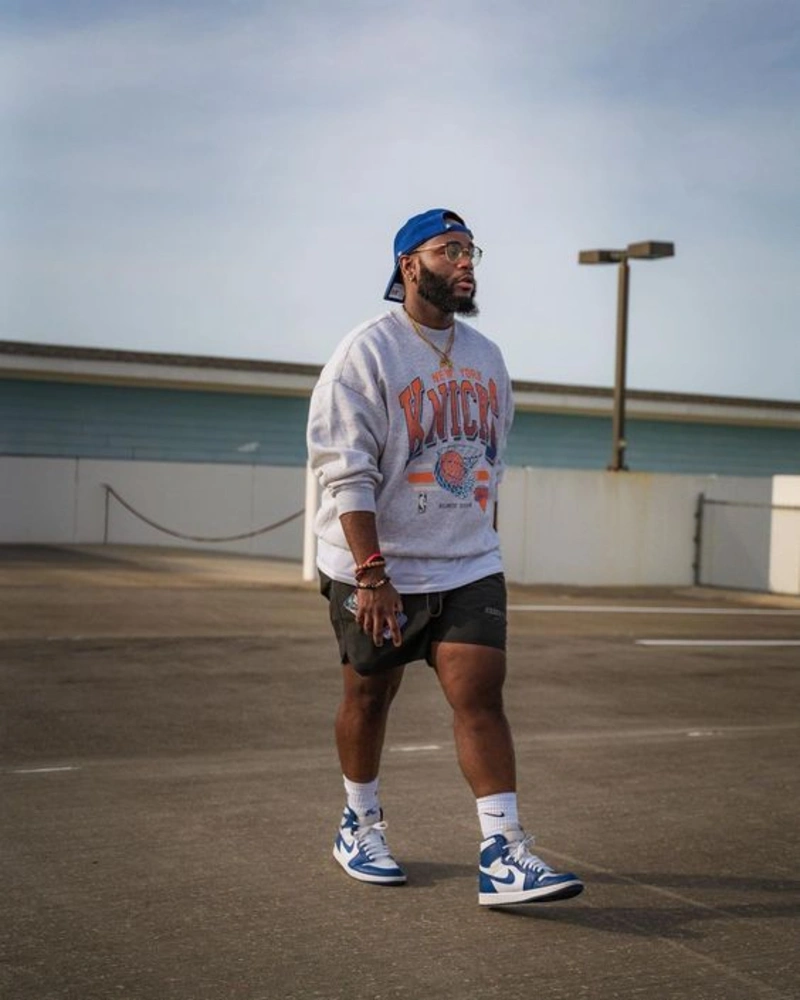 Retro Crewneck and High-Tops