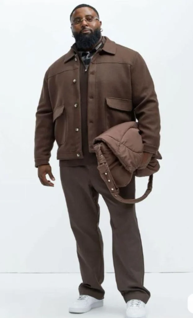 Rich Chocolate Monochrome With Crisp White Sneakers