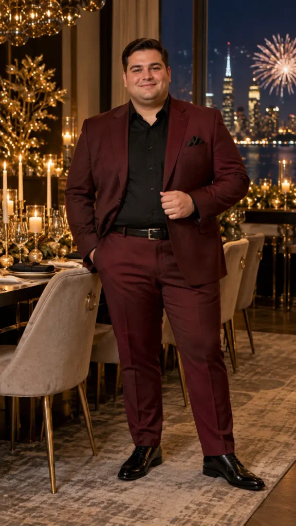 Rich Maroon Tailoring and Dark Foundations