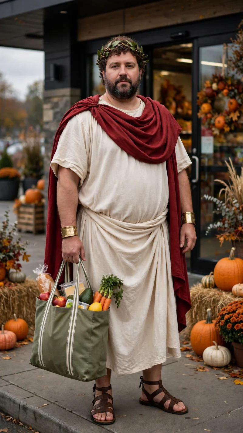 Roman Emperor Grocery Run Costume