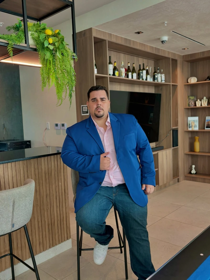 Royal Blue Blazer, Pink Dress Shirt, and Blue Jeans