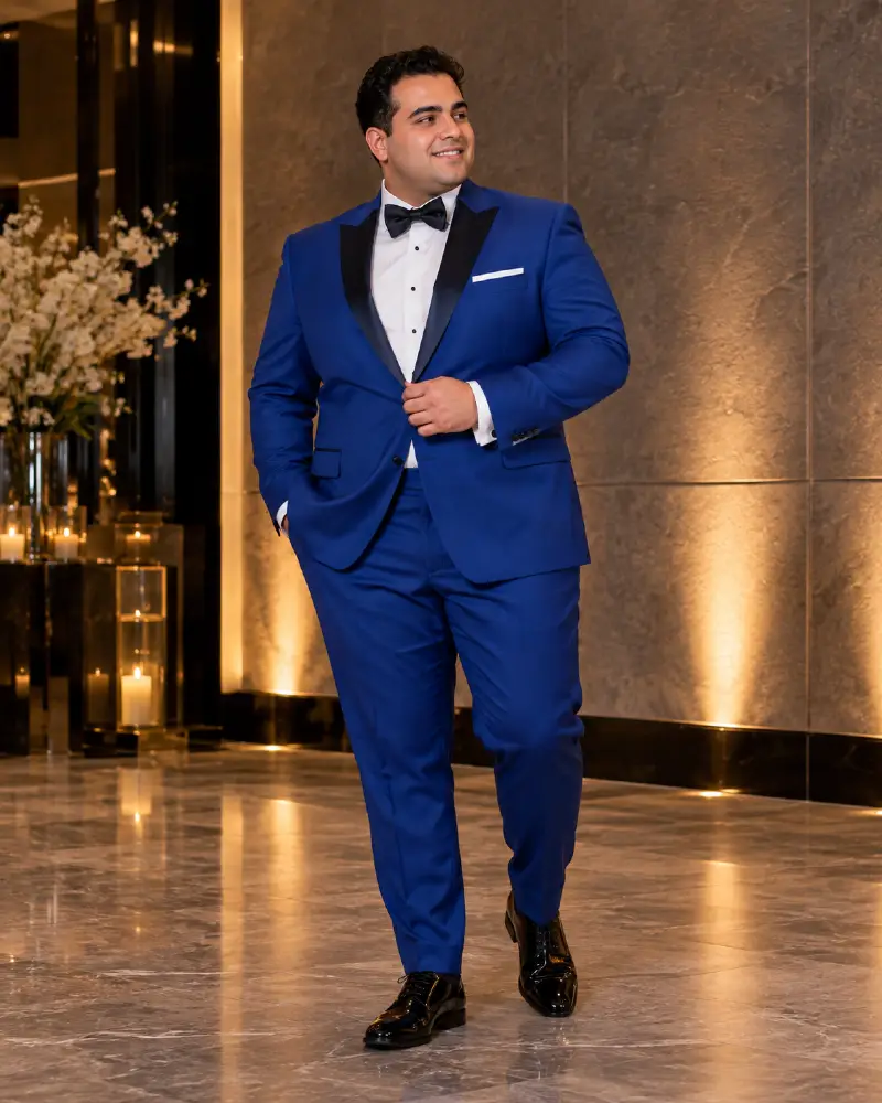 Royal Blue Tuxedo Styling For Evening Galas