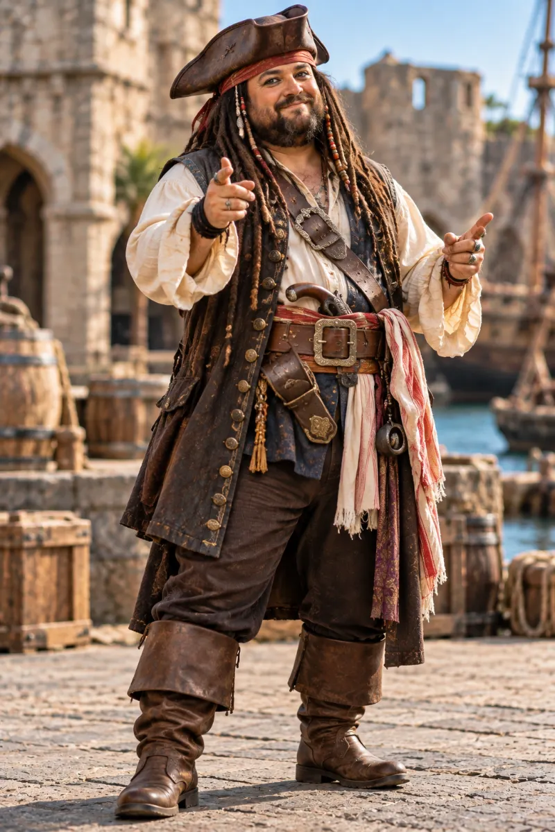 Rugged Pirate Captain Costume