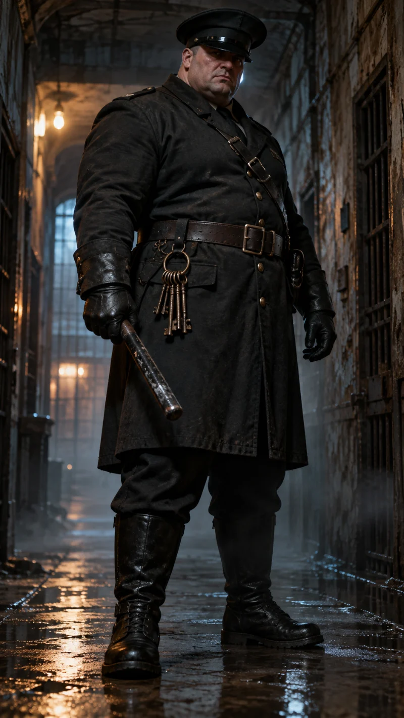Ruthless Prison Guard Costume for Plus Size Men