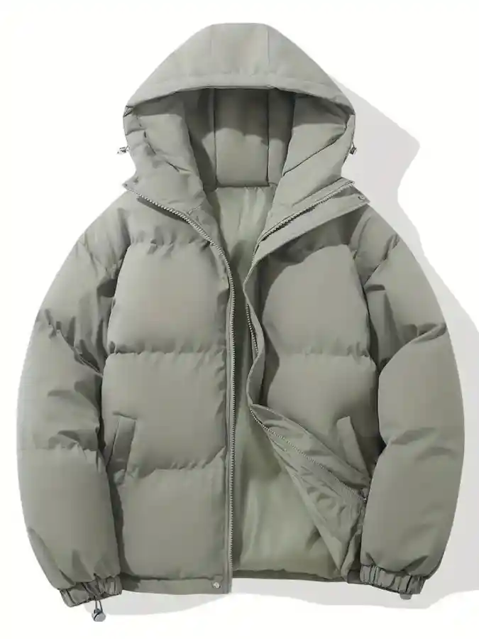 Sage Green Hooded Puffer Jacket