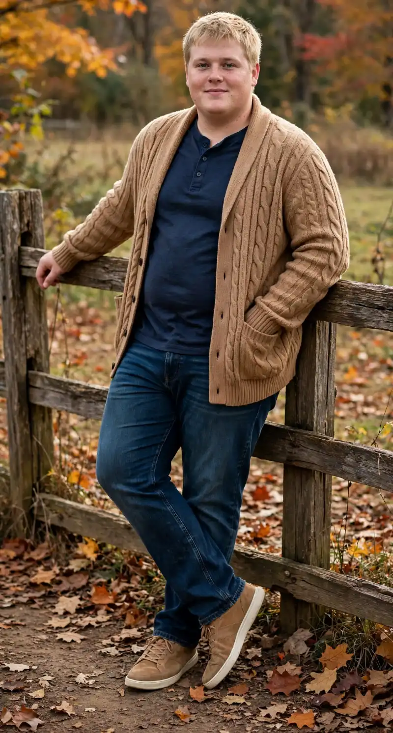 Shawl Collar Cardigan & Henley Pairing