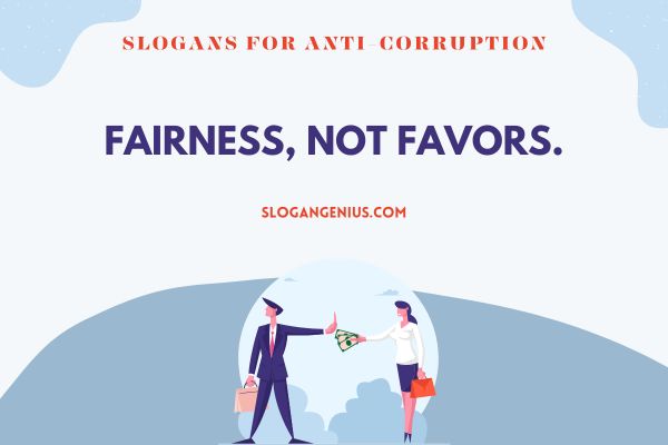 Short Slogans for Anti-Corruption