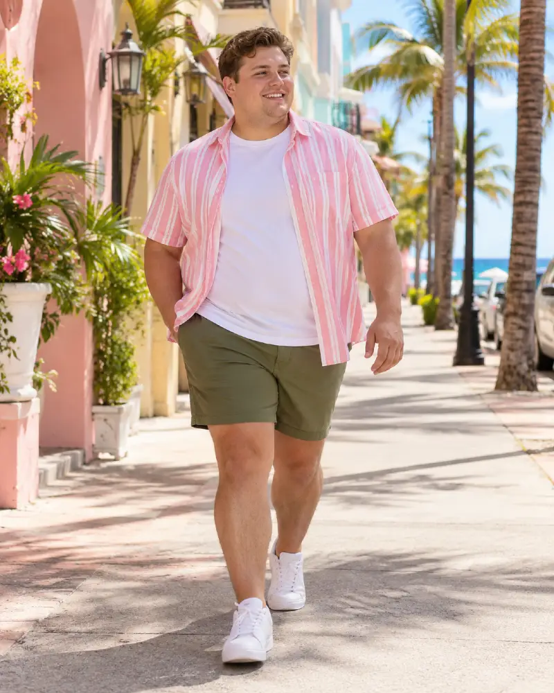 Sidewalk Stroll The Striped Pink Layer