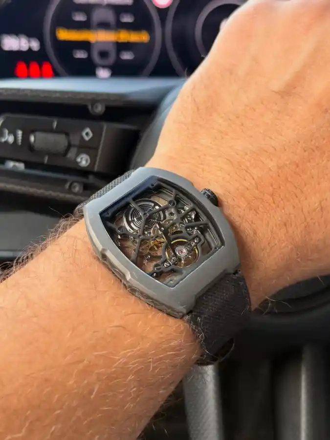 Skeleton Barrel-Case Chronograph
