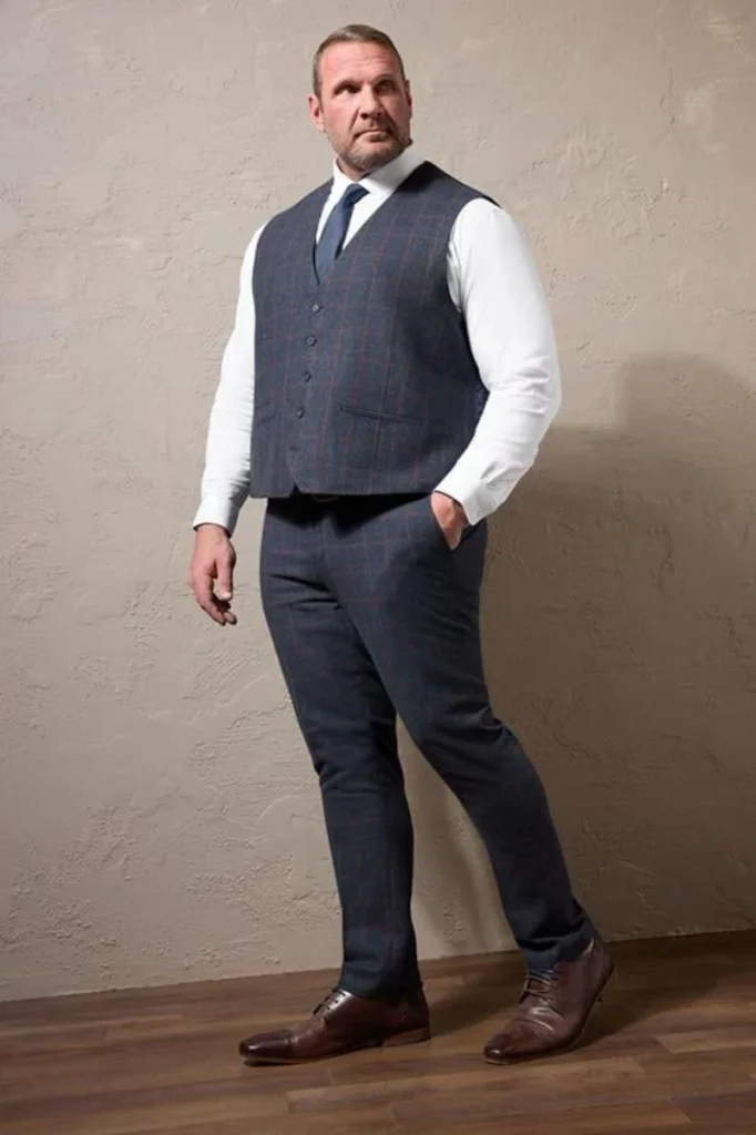 Slate Blue Windowpane Tailoring