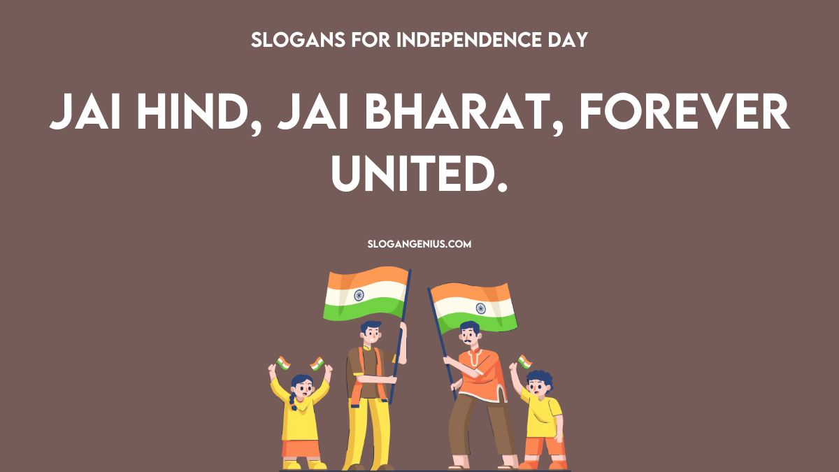 Slogans For Independence Day of India 