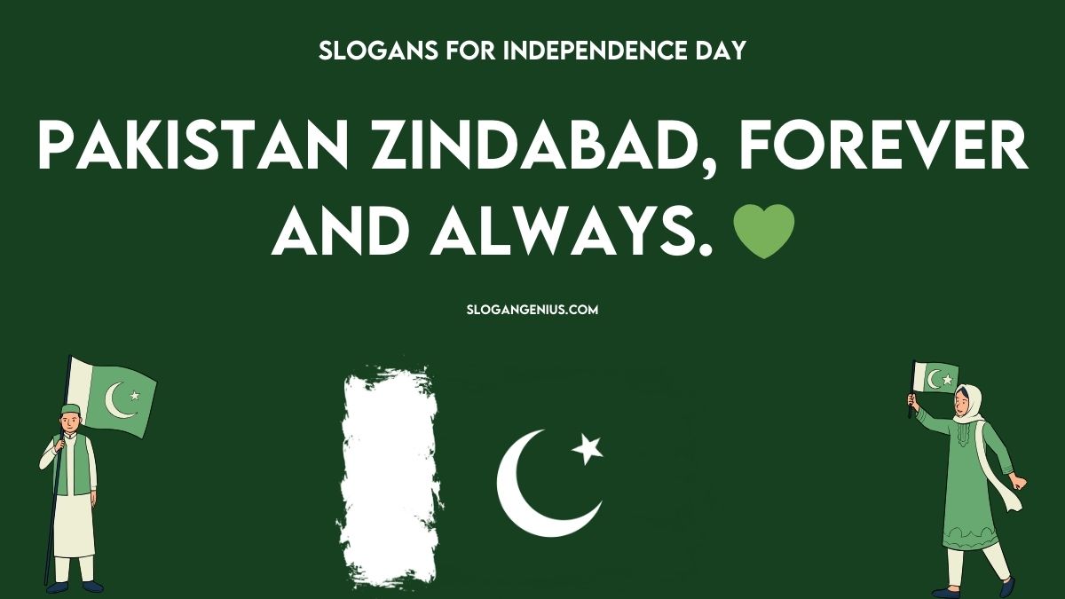 Slogans For Independence Day of Pakistan