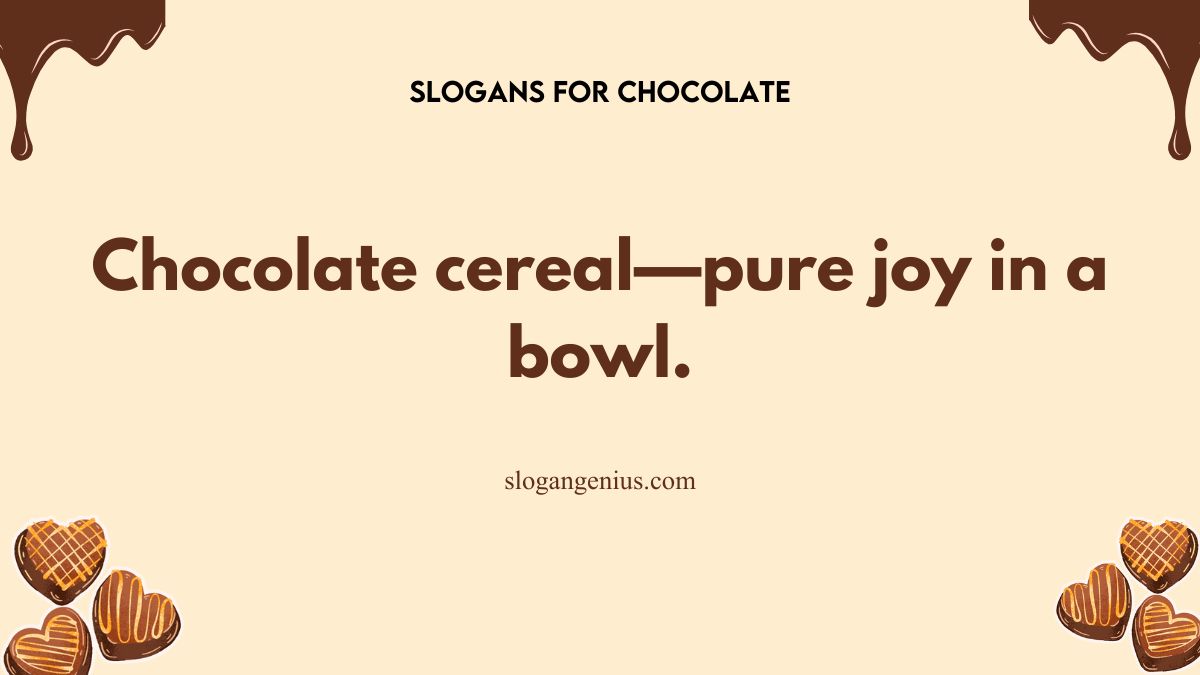 Slogans for Chocolate Cereal