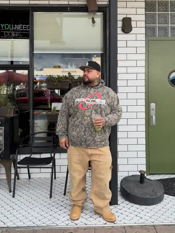 Snakeskin Hoodie and Work Pants