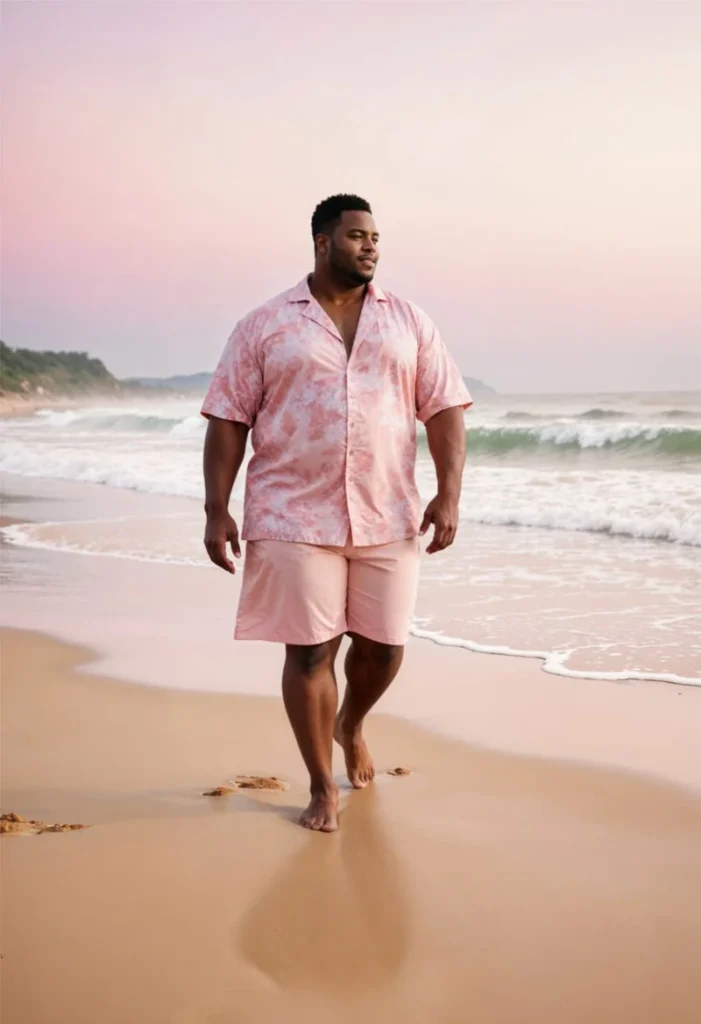 Soft Blush Tones and Sunset Beach Walks