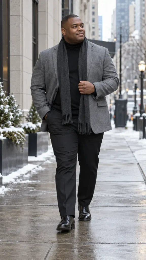 Soft Grey Wool and Monochromatic Black