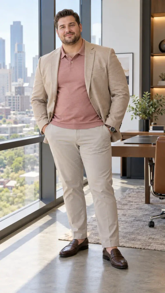 Soft Pink Accents and Warm Beige Tones