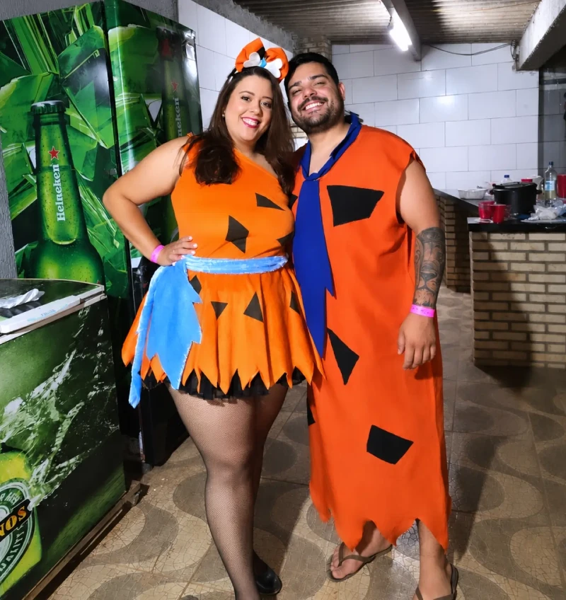 Stone-Age Cartoon Couples Costume