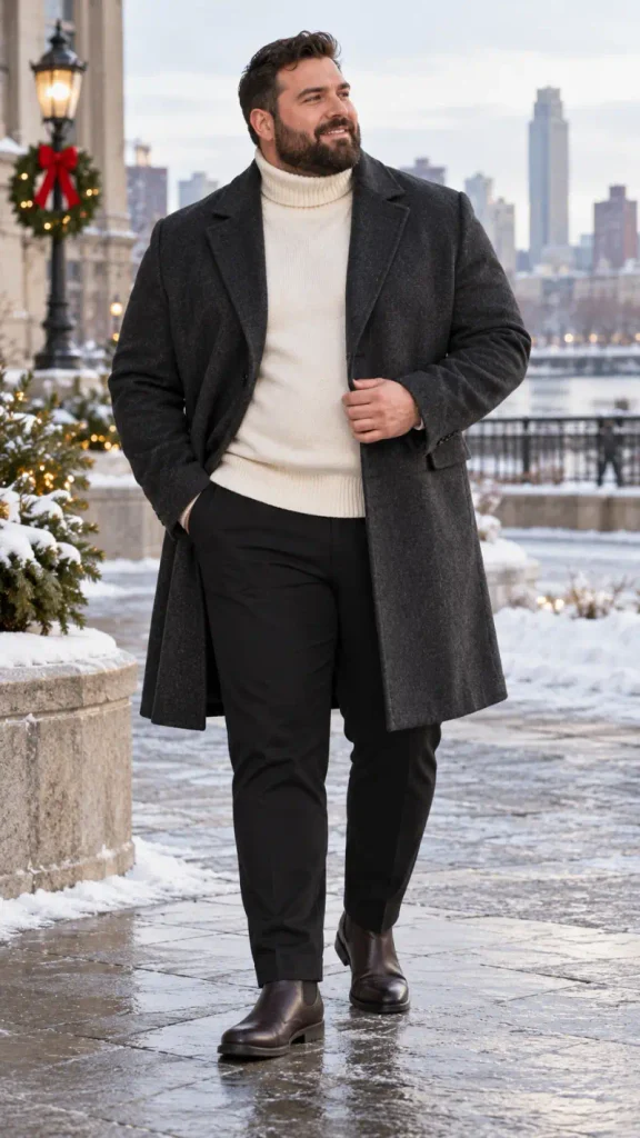 Structured Charcoal Overcoats for Winter Walks